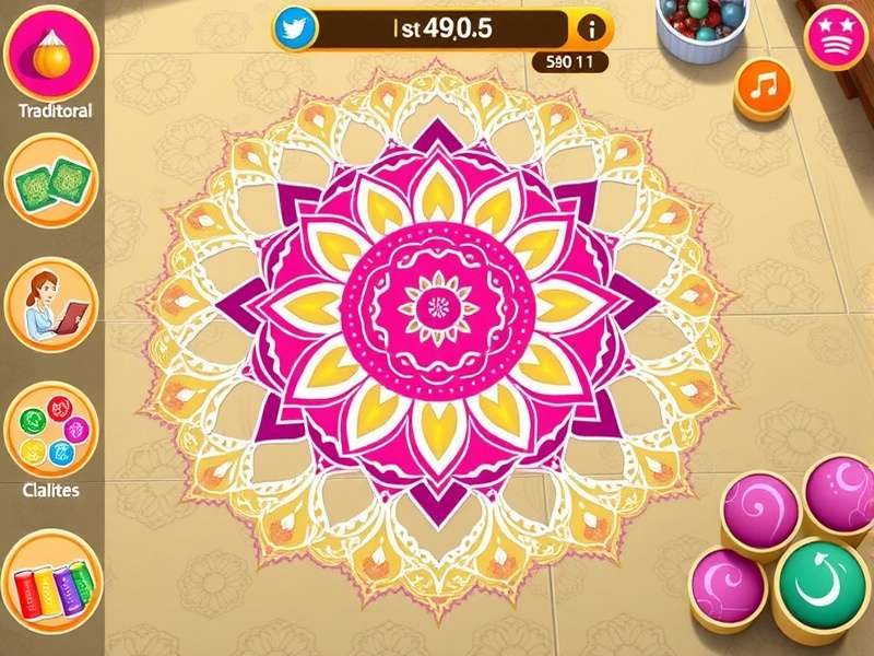 Advanced Rangoli Strategy in Breathtaking Beauty Rangoli